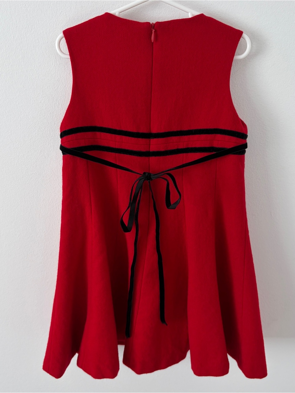 Vintage Helena Neiman Marcus Girls Size 5 Red 100% Wool Holiday Dress NWOT*48